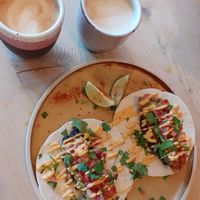 Tasty Tacos at The Longhouse Cafe - such fresh salsa and a nice spicy mayo. YUM at The Longhouse Cafe in Brighton