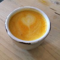Very comforting golden milk! at The Longhouse Cafe in Brighton