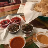 vegan salsas from the salsa bar at La Santisima in Phoenix