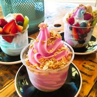 Acai soft serves 🤤 at Goji Granola Bar & Cafe in Gold Coast