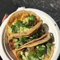 breakfast taco assortment from the farmer's market at Mi Vegana Madre in Glendale