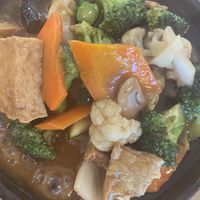 Vegetable tofu clay pot at Vegie Bowl in Springvale