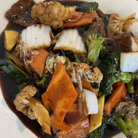 Beef black bean stir fry  at Vegie Bowl in Springvale