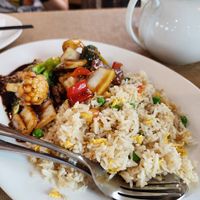 Black pepper beef fried rice at Vegie Bowl in Springvale