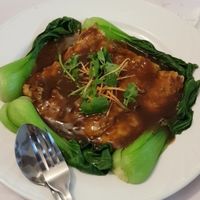 vegan duck with bok choy at Vegie Bowl in Springvale