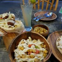 happiness salad and falafel pita at Happiness in El Nido