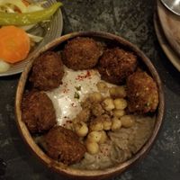 Hummus with falafel at Happiness in El Nido