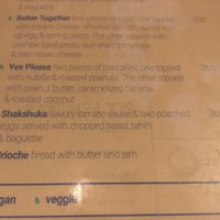 menu at Happiness in El Nido