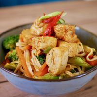 Tom yum soy chaap noodle main   at The Botanist in Wellington