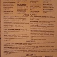 Dinner Menu ~ Sept '17 at The Botanist in Wellington
