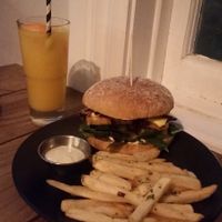 The Native Burger ~ Great Pineapple Salsa & Vegan Aioli! at The Botanist in Wellington