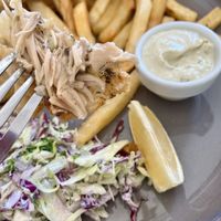 Vegan “Fish” and Chips made with banana blossoms  #Veganuary at The Botanist in Wellington