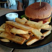 Good burger but so small and $22! at The Botanist in Wellington