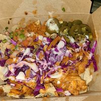 Buffalo chikn nachos at The Vegan Nom - E Cesar Chavez  in Austin
