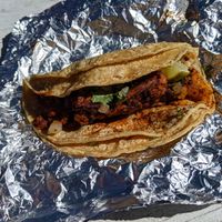 Al Pastor. at The Vegan Nom - E Cesar Chavez  in Austin