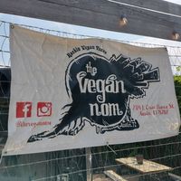 Sign at The Vegan Nom - E Cesar Chavez  in Austin