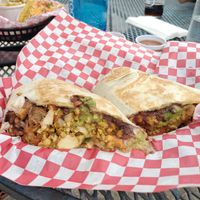 "big breakfast burrito" :') at The Vegan Nom - E Cesar Chavez  in Austin