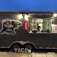 Nom Tacos inside The Vegan Nom food truck park.  at The Vegan Nom - E Cesar Chavez  in Austin