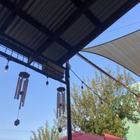  Cute lights at outside dining area :) at The Vegan Nom - E Cesar Chavez  in Austin