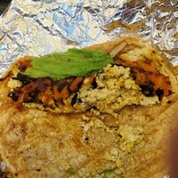 Scrambled Tofu, Sweet Potato Hashbrowns, and Avocado! at The Vegan Nom - E Cesar Chavez  in Austin