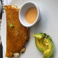 Chickpea omelet at De/Raiz Cocina Café - Calle 65 in Bogota