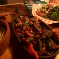 Jackfruit fajitas #Veganuary at Smithy's Tavern in Huez
