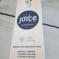 Speisekarte at Joyce in Reutte