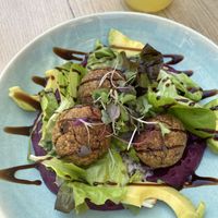 glow purple bowl with lentil no meatballs  at The Therapist - LxFactory in Lisbon