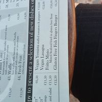 Menu at Apollon in Corfu