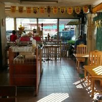 inside seating at Vegetarian Food Ratsamitham Foundation in Chiang Mai