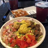 tahini falafel salad  at Beatnic - Soho in New York City