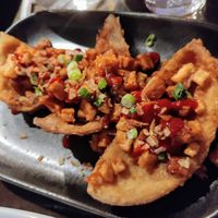 Crispy Potato Skins with Tofu at Lime in Galway