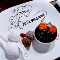 Lemon Sorbet, Chocolate Truffles & Black Rice Pudding (All vegan) at Lime in Galway