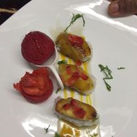 Caramelised fruit and sticky rice at Lime in Galway