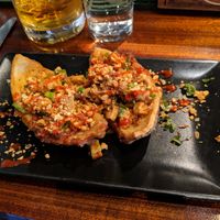 Vegan potato skins starter at Lime in Galway