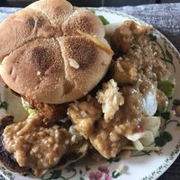 Tofu burger and Nasi Goreng at Lime in Galway