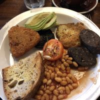 Vegan full  breakfast   at Trof NQ in Manchester