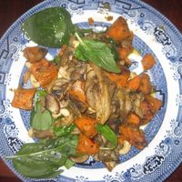 Vegan sweet potato hash at Trof NQ in Manchester