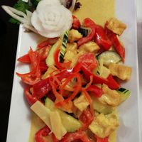 very delightful green tofu curry at Thai Royal in Neuss