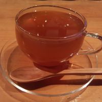 Housemade hot ginger tea at Nobister in Nagasaki