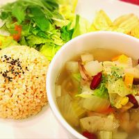 Nobister's signature vegetable soup 15 kinds of vegetables seasoned w/ homemade salt at Nobister in Nagasaki