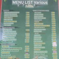 Menu at Alay Vegetarian in Singaraja