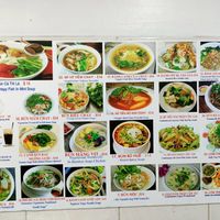 Menu on the wall at Loving Lien in Cabramatta