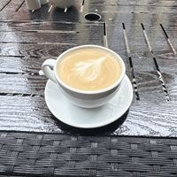 Oat flat white  at Moose Coffee in Manchester