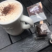 Vegan hot chocolate  at Moose Coffee in Manchester