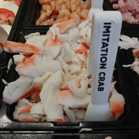 Imitation Crab: Staff unable to advise if vegan. We were advised to look at their website for nutritional information. We did and were unable to locate said information. at The Salad Station in Hammond