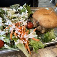 Fried chicken sandwich (soy chicken)   at Branch Out in Paducah