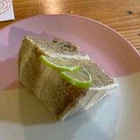 Lemon cake (I asked without peanut butter ice cream) at Helecho in Medellin