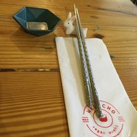 Cute! I like that they use reusable chop sticks.  at Helecho in Medellin