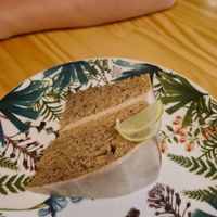 lemon cake at Helecho in Medellin